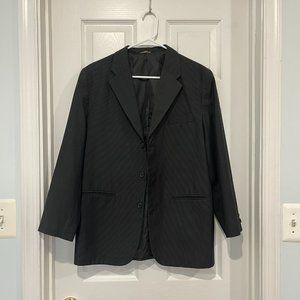 Van Heusen Boys Black Pinstripe Blazer Jacket - Size 18 Regular